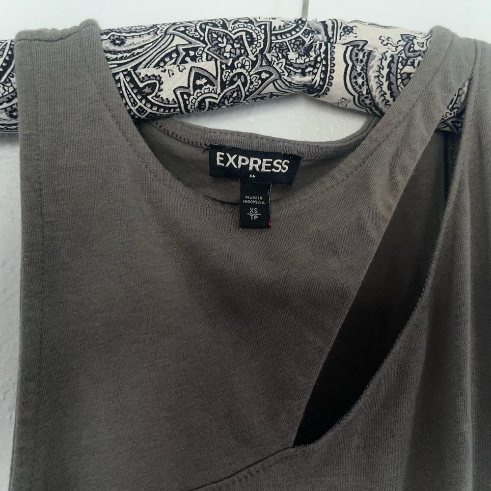 Express Olive Green Sleeveless Top